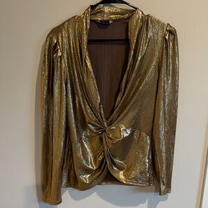 Gold Metallic Women's Top
